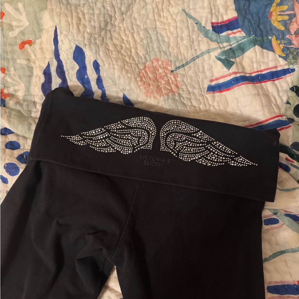 Victoria's Secret Y2K Rhinestone Angel Wing Yoga Pants/Flare Leggings